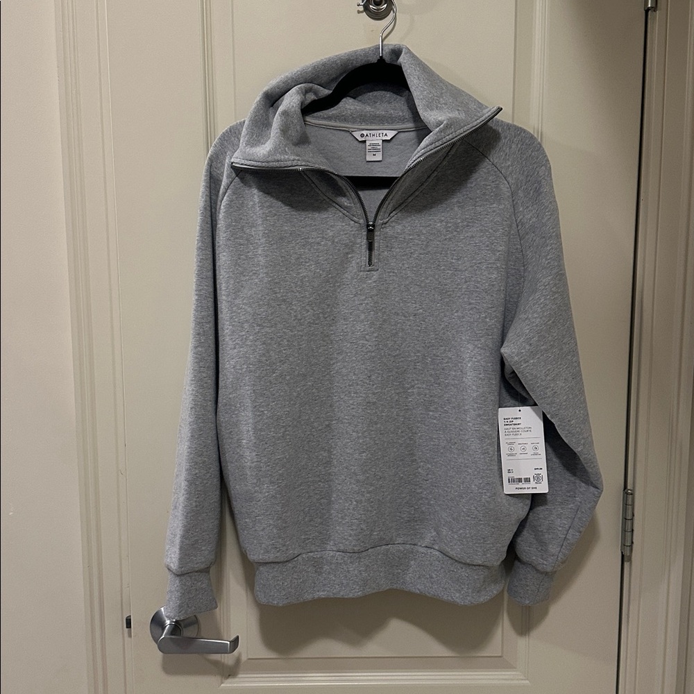 Athleta Easy Fleece 1/4 Zip Sweatshirt BNWT!